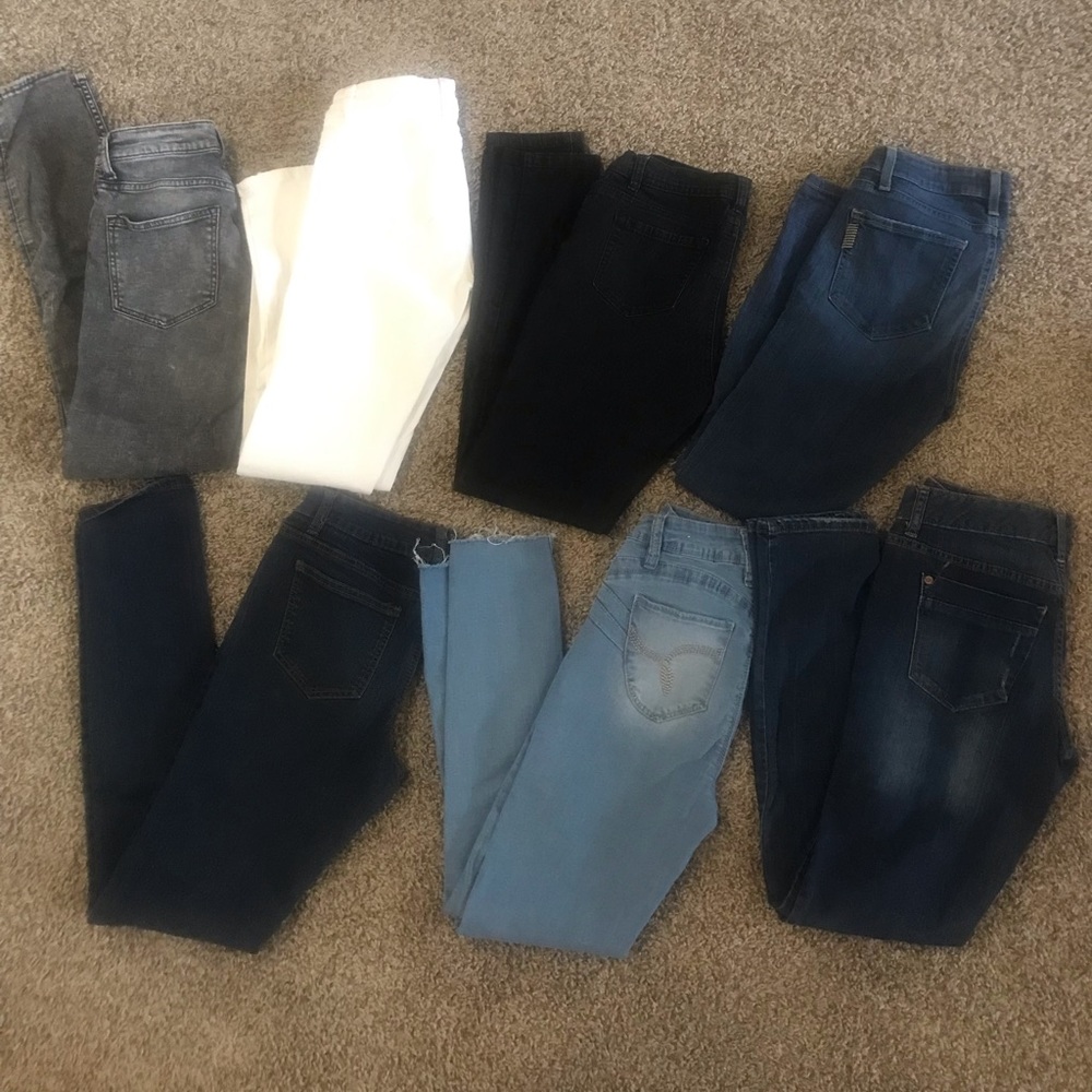 Jeans Bundle 7 pair S - M / 24-26 or 3-5